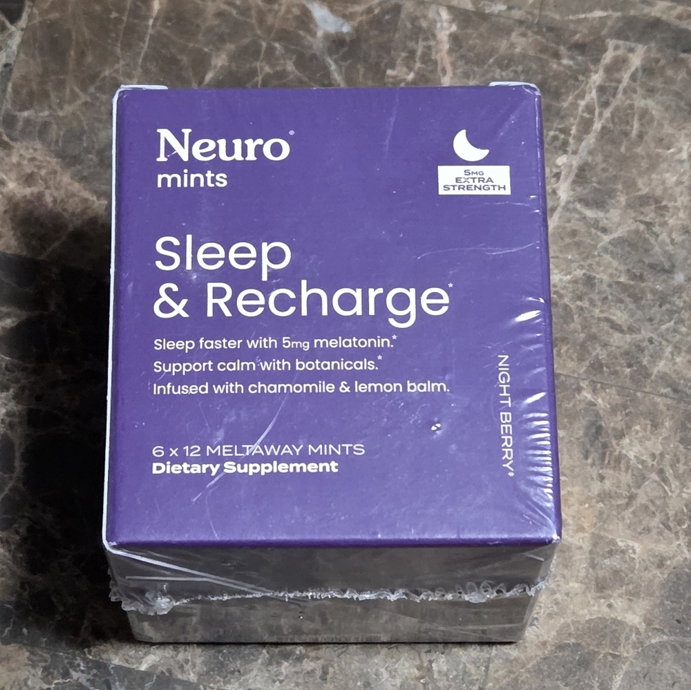 Neuro Mint by Neuro Gum Melatonin 5 mg Sleep & Recharge Melts (72 Pieces)